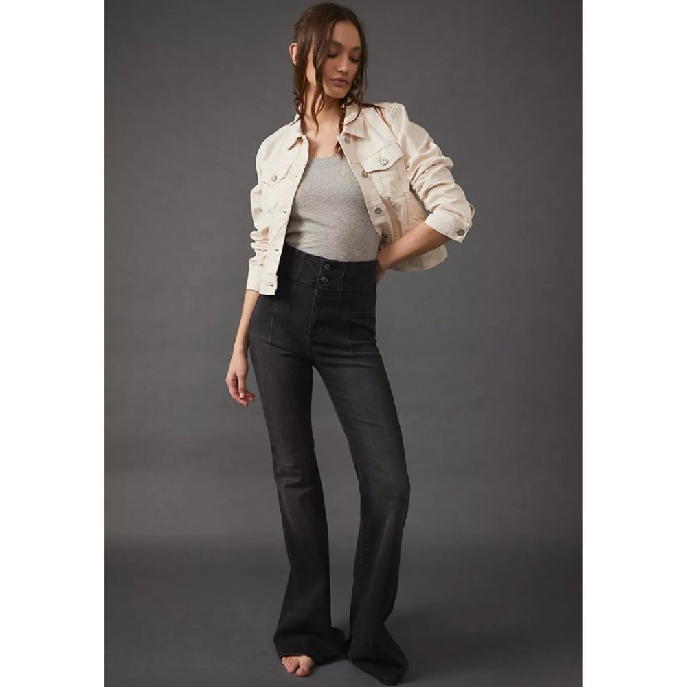 We The Free Jayde High Rise Flare Jeans in Onyx NWT
